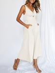 Women’s Summer Wide Leg Jumpsuit for Wine Tasting | Elegant Vineyard Outfit