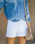 White Denim Jean Shorts for Wine Tasting | Casual Vineyard Outfit for Women