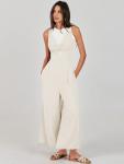 Women’s Summer Wide Leg Jumpsuit for Wine Tasting | Elegant Vineyard Outfit