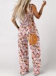 Women’s Floral Sleeveless Wide Leg Jumpsuit for Wine Tasting | Elegant Vineyard Outfit