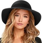 Women’s Black Foldable Straw Sun Hat | Stylish Panama Hat for Winery Outfits, Wine Tasting & Summer Travel