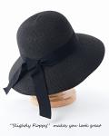 Women’s Black Foldable Straw Sun Hat | Stylish Panama Hat for Winery Outfits, Wine Tasting & Summer Travel