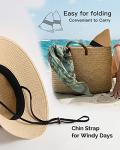 Women’s Black Foldable Straw Sun Hat | Stylish Panama Hat for Winery Outfits, Wine Tasting & Summer Travel