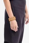 Handmade Bohemian Woven Rattan Cuff Bracelet | Stylish Winery Jewelry for Wine Tasting Outfits & Vineyard Fashion