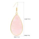 Pink Quartz Teardrop Earrings for Women | Stylish Winery Jewelry & Wine Tasting Outfit Accessories