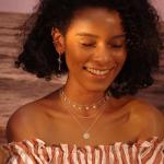 Gold Satellite Choker with Hammered Coin Pendant | Chic Winery Jewelry & Wine Lover Gift for Women