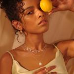 Gold Satellite Choker with Hammered Coin Pendant | Chic Winery Jewelry & Wine Lover Gift for Women