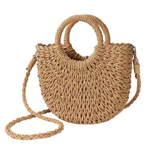 Tan Woven Straw Crossbody Bag for Women | Chic Winery Outfit Handbag & Vineyard Fashion Accessory