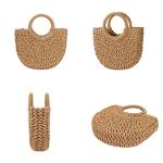 Tan Woven Straw Crossbody Bag for Women | Chic Winery Outfit Handbag & Vineyard Fashion Accessory
