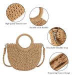 Tan Woven Straw Crossbody Bag for Women | Chic Winery Outfit Handbag & Vineyard Fashion Accessory