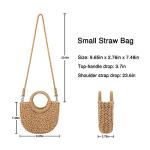 Tan Woven Straw Crossbody Bag for Women | Chic Winery Outfit Handbag & Vineyard Fashion Accessory
