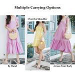 Tan Woven Straw Crossbody Bag for Women | Chic Winery Outfit Handbag & Vineyard Fashion Accessory