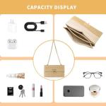 Stylish Straw Clutch Purse with Gold Chain for Women | Chic Winery Outfit Handbag & Vineyard Fashion Accessory