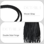 Boho Black Suede Fringe Crossbody Handbag for Women | Chic Winery Outfit Purse & Vineyard Fashion Accessory