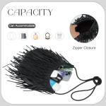 Boho Black Suede Fringe Crossbody Handbag for Women | Chic Winery Outfit Purse & Vineyard Fashion Accessory