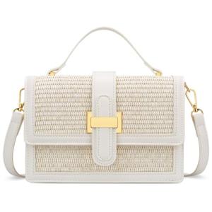 Summer White Straw Handbag for Women | Chic Winery Outfit Purse & Vineyard Fashion Accessory