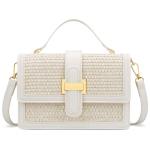 Summer White Straw Handbag for Women | Chic Winery Outfit Purse & Vineyard Fashion Accessory