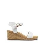 Women’s White Open Toe Ankle Strap Wedge Sandals | Chic Winery Shoes for Wine Tasting Outfits & Vineyard Fashion