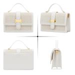 Summer White Straw Handbag for Women | Chic Winery Outfit Purse & Vineyard Fashion Accessory