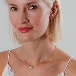 Chic Gold Druzy Pendant Necklace for Women | Winery Outfit Jewelry & Wine Tasting Accessories