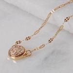 Chic Gold Druzy Pendant Necklace for Women | Winery Outfit Jewelry & Wine Tasting Accessories