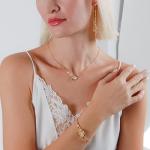 Chic Gold Druzy Pendant Necklace for Women | Winery Outfit Jewelry & Wine Tasting Accessories