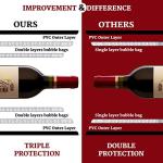 4-Pack Reusable Wine Bags for Safe Travel