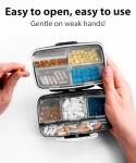 Travel Pill Organizer - Portable 8 Compartment Case