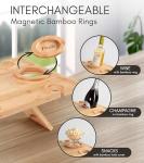 Folding Wine Picnic Table with Charcuterie Board