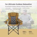 Portable Camping Chair with Cooler and Wine Holders