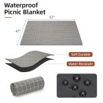 Wicker Picnic Basket Set for 2 with Blanket