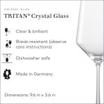 ZWIESEL GLAS Pure Cabernet Red Wine Glasses Set of 6 | Affordable High-End Crystal Stemware for Red Wine & Wine Dinner Parties
