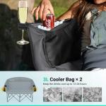 Oversized Double Camping Chair with Wine Rack