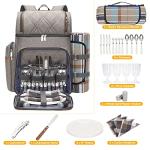 Cooler Backpack Picnic Set for 4, Insulated