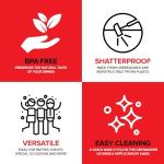 Shatterproof Wine Glasses - Unbreakable Set of 4