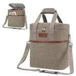 Insulated 6 Bottle Wine Carrier Tote Bag