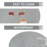 Gray Round Leather Placemats Set of 4