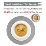 Gray Round Leather Placemats Set of 4