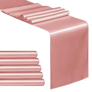 Rose Gold Satin Table Runner 5-Pack for Events