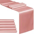 Rose Gold Satin Table Runner 5-Pack for Events