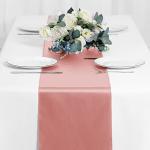 Rose Gold Satin Table Runner 5-Pack for Events