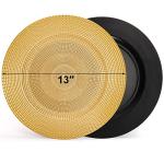 Gold Charger Plates Set for Dinner and Events