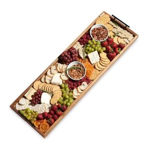 Acacia Wood Cheese Platter with Handles