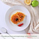 8-Inch Porcelain White Salad Plates Set of 6