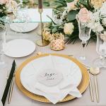 Gold Charger Plates Set for Dinner and Events