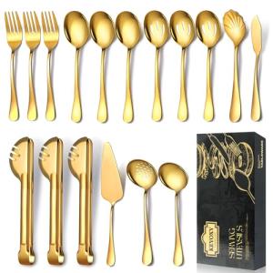 17-Piece Stainless Steel Serving Utensil Set