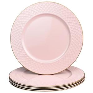 13" Pink Charger Plates Set of 6 for Parties