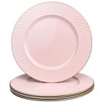 13" Pink Charger Plates Set of 6 for Parties