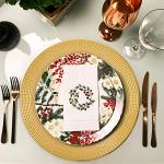 Gold Charger Plates Set for Dinner and Events