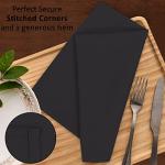 Set of 12 Black Cloth Napkins for Any Event